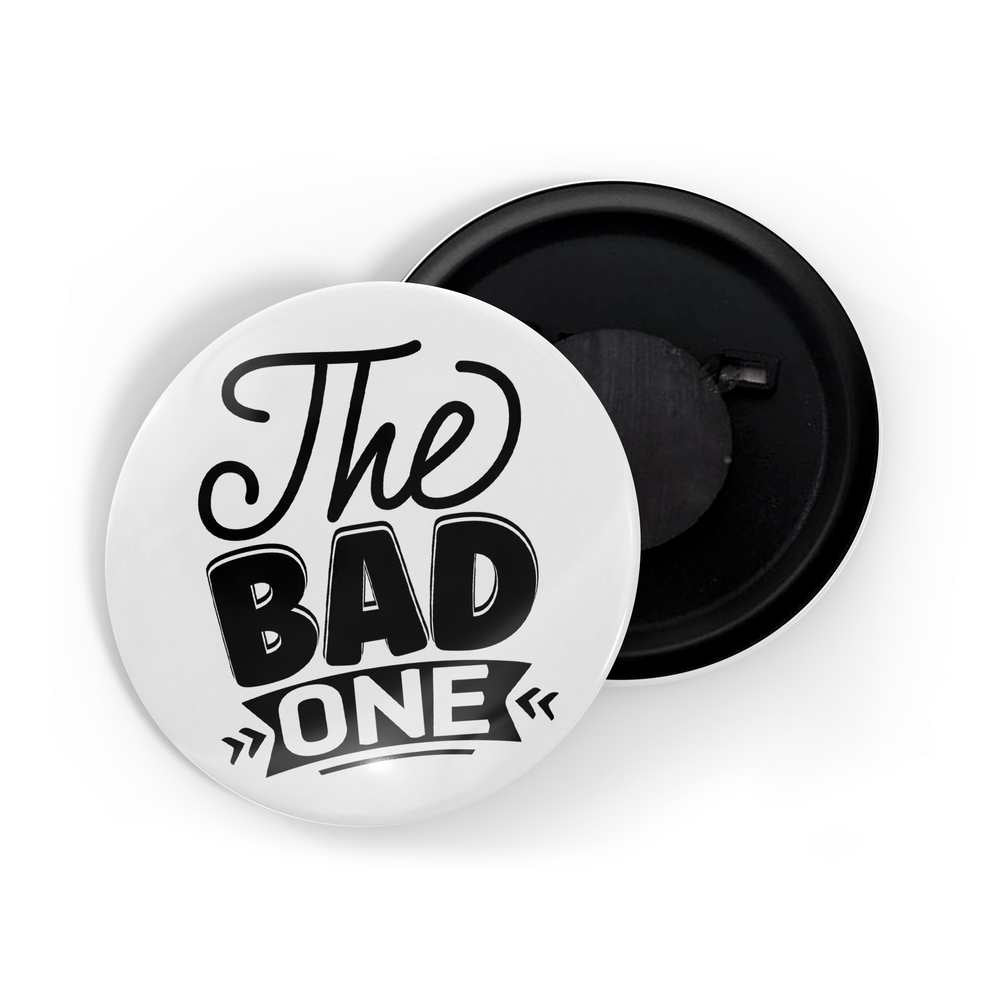 dhcrafts Fridge Magnet White The Bad One Glossy Finish Design Pack of 1 (58mm)